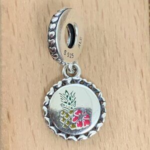Pandora Aloha Hawaii Exclusive, Pineapple, Flowers Charm, S925 Silver Bracelets